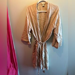Linen Dressing Kimono Robe